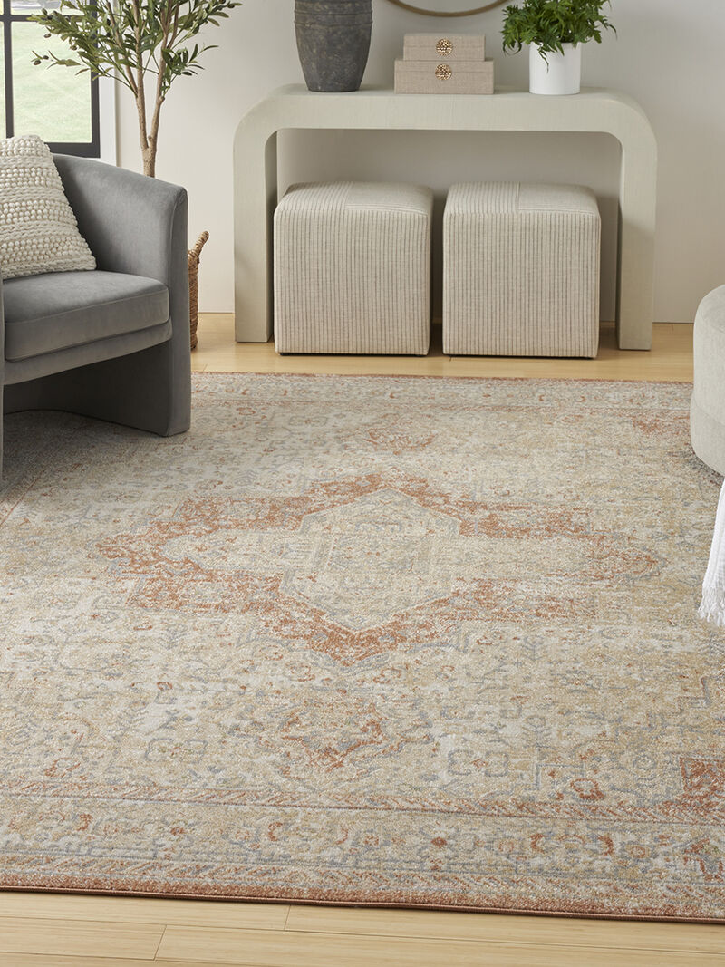 Nourison Essentials Persian NRE07 Beige/Rust 10' x 14' Rug