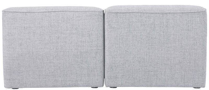 Meridian Furniture Miramar Grey Durable Linen Textured Modular Sofa