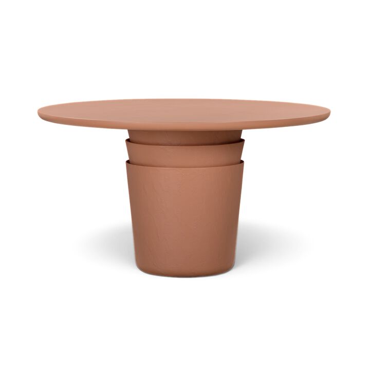 Margot Red Terracotta Round 54" Indoor/Outdoor Dining Table