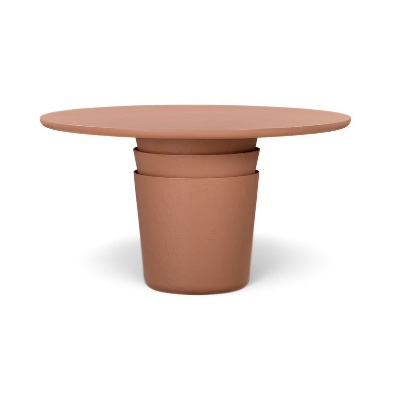 Margot Red Terracotta Round 54" Indoor/Outdoor Dining Table image number 0