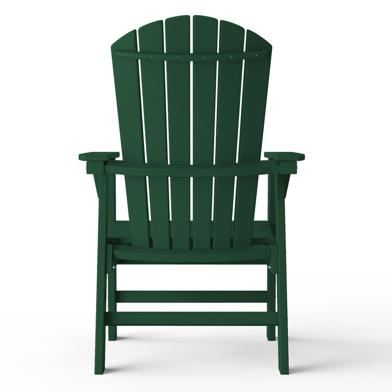 WestinTrends Dylan Outdoor Patio Shell-back Adirondack Dining Chair Weather Resistant