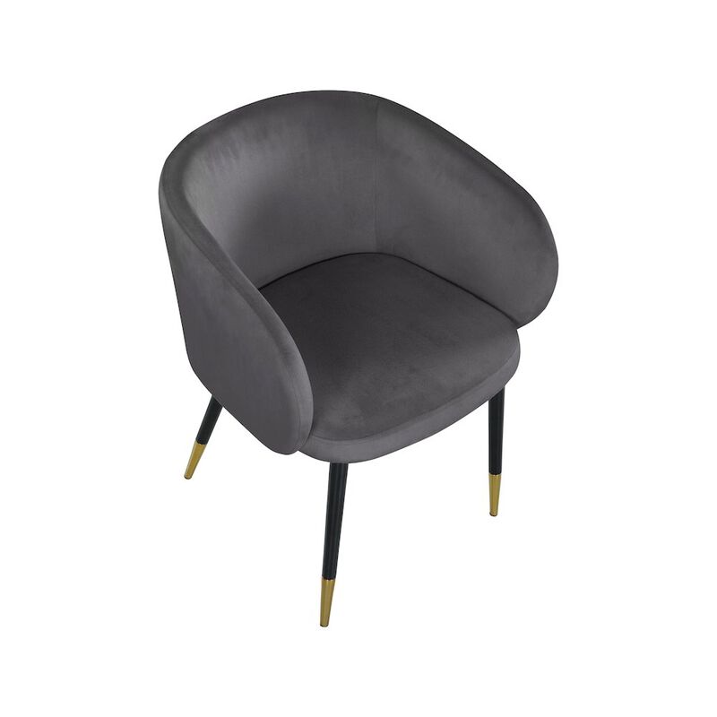 Meridian Furniture Louise Grey Velvet Dining Chair
