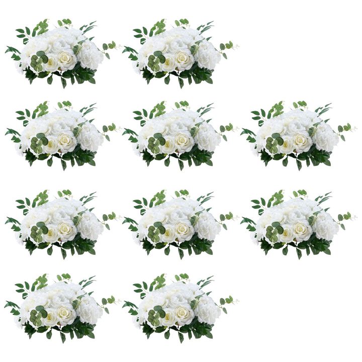 10 Pack Artificial Flower Ball Centerpieces 17.7 Inch Wedding Table Decor