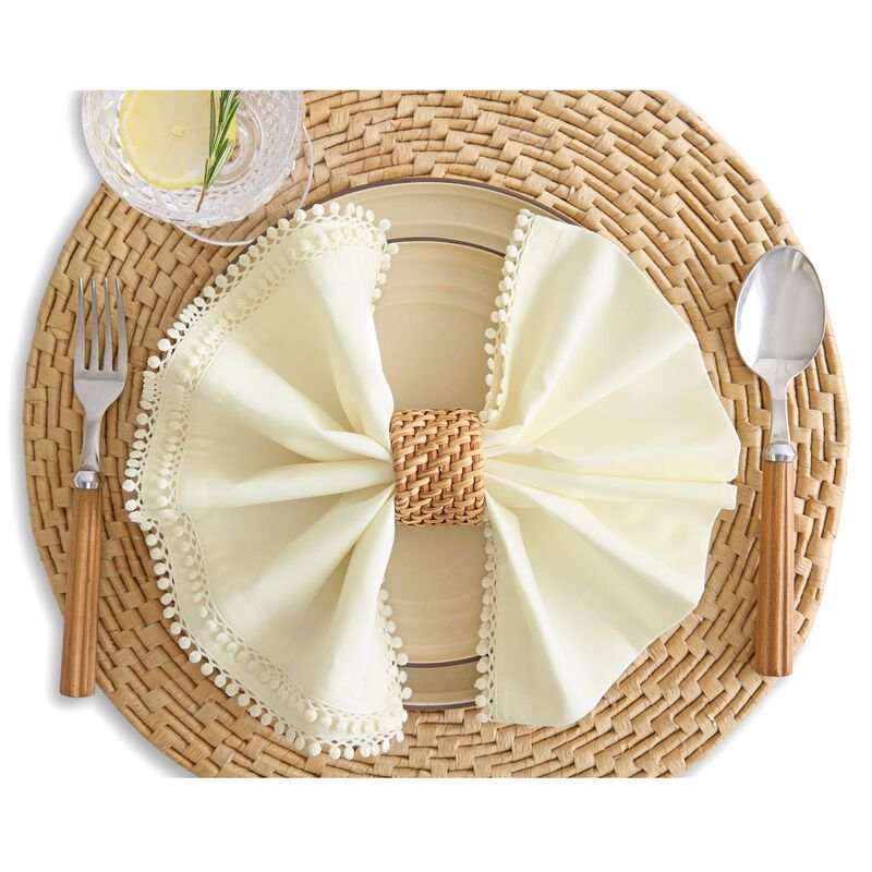 Solino Home Maddie Dinner Napkins &ndash; Set of 4, 20 x 20 in, Machine Washable, Holiday and Everyday Dining