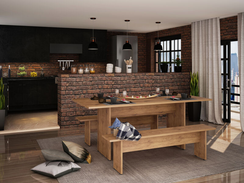 Nomad Brown Dining Table