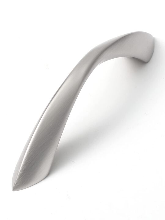 JIASENBAO 5 Pack Brushed Nickel Cabinet Pulls 3 Inch Arch Twisted Silver Handles Drawer Kitchen Cupboard Bathroom Dresser Cabine