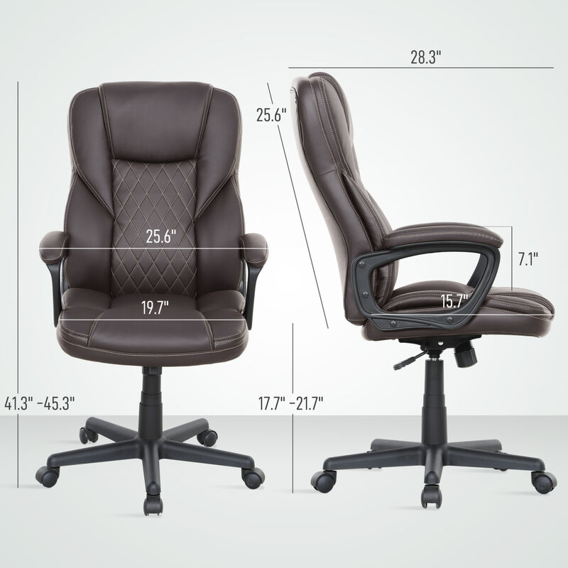 GOODSILO Ergonomic High Back Executive Desk Chair with Adjustable Height and Swivel Function image number 2