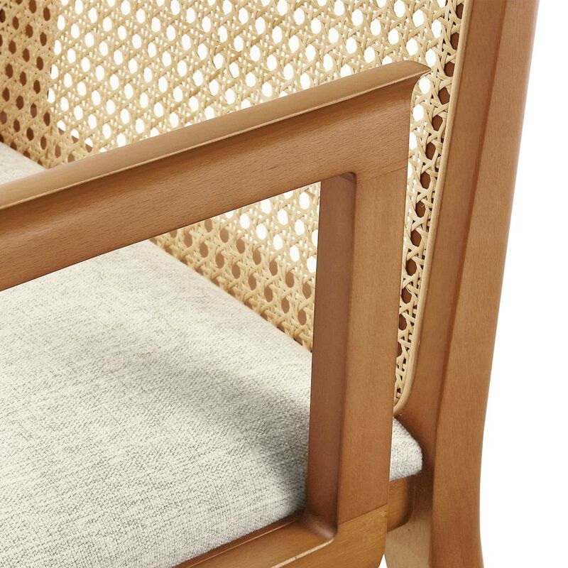 Monarch Wood and Rattan Dining Armchair image number 6