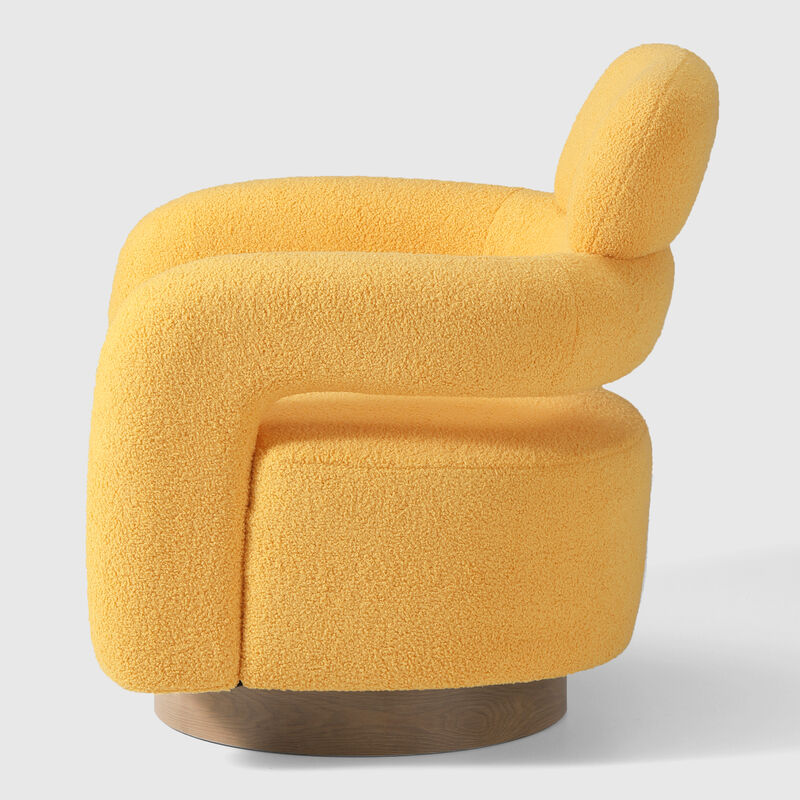 WestinTrends Mid-Century Modern Sherpa Swivel Barrel Accent Chair (Set of 2)