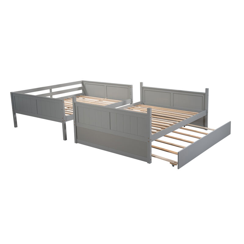 Full Over Full Bunk Bed With Twin Size Trundle