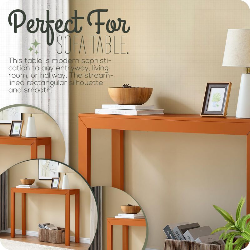 Kings Brand Furniture Russel Long Console Table - Minimalist and Slim Entryway Table for Decorative Displays, Sofa Table
