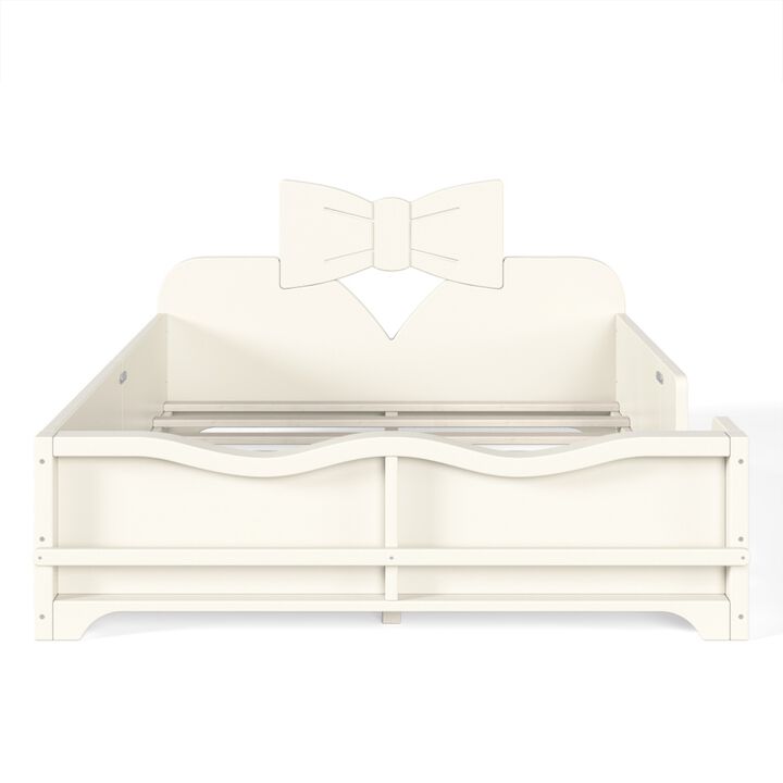 Vufnet Bowknot‑Decorated Headboard Kids Platform Bed
