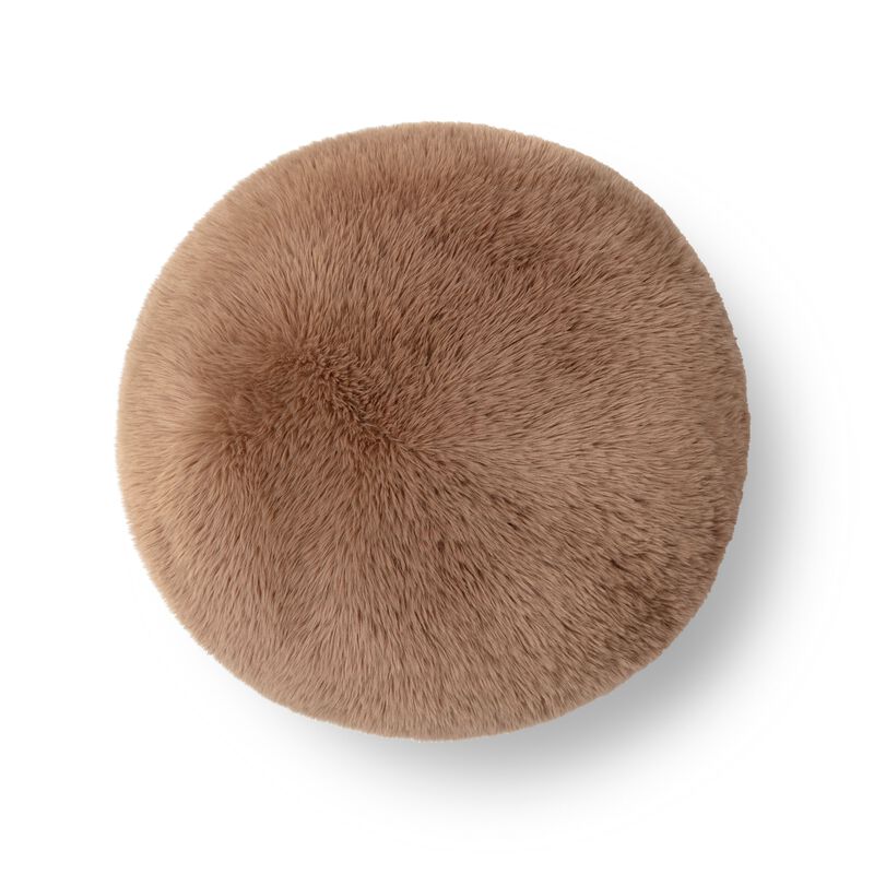 Oopa Cream Contract-Grade Straight Vegan Shearling Swivel Ottoman image number 3