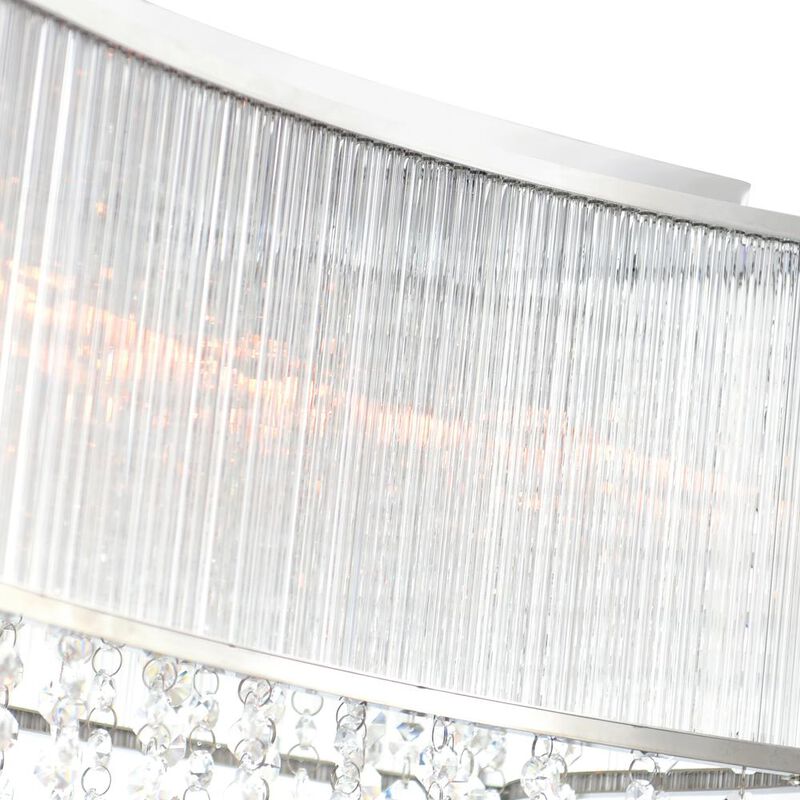 CWI Lighting Elsa 6 Light Drum Shade Chandelier With Chrome Finish