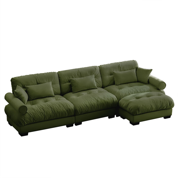 Merax Luxury Modular Sectional Sofa Couch,Oversized L Shaped Cloud Couch for Living Room