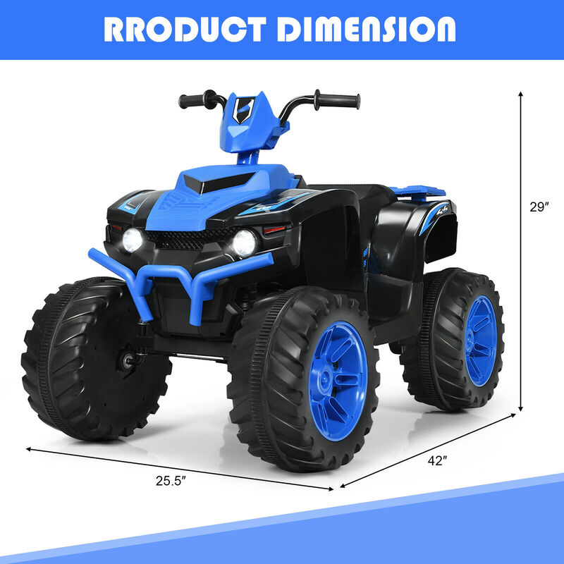 12V Electric Kids ATV Ride On Toy with LED Lights and Treaded Tires image number 2