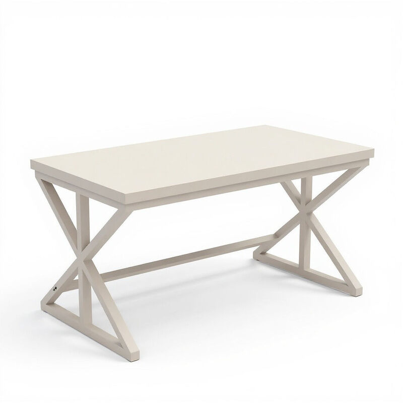 Top True Wood Computer Desk, Modern Writing Desk with Metal Frame for Home Office image number 0