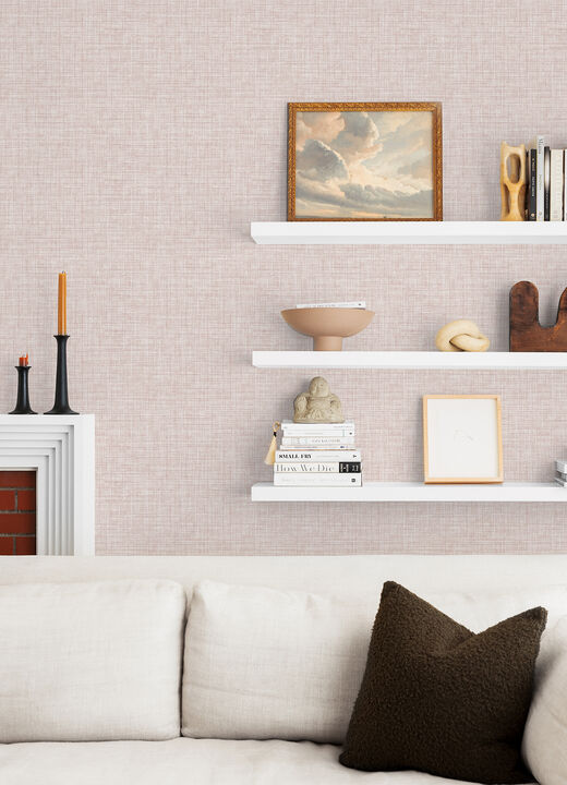 Tuckernuck Pink Linen Wallpaper (Set of 2)