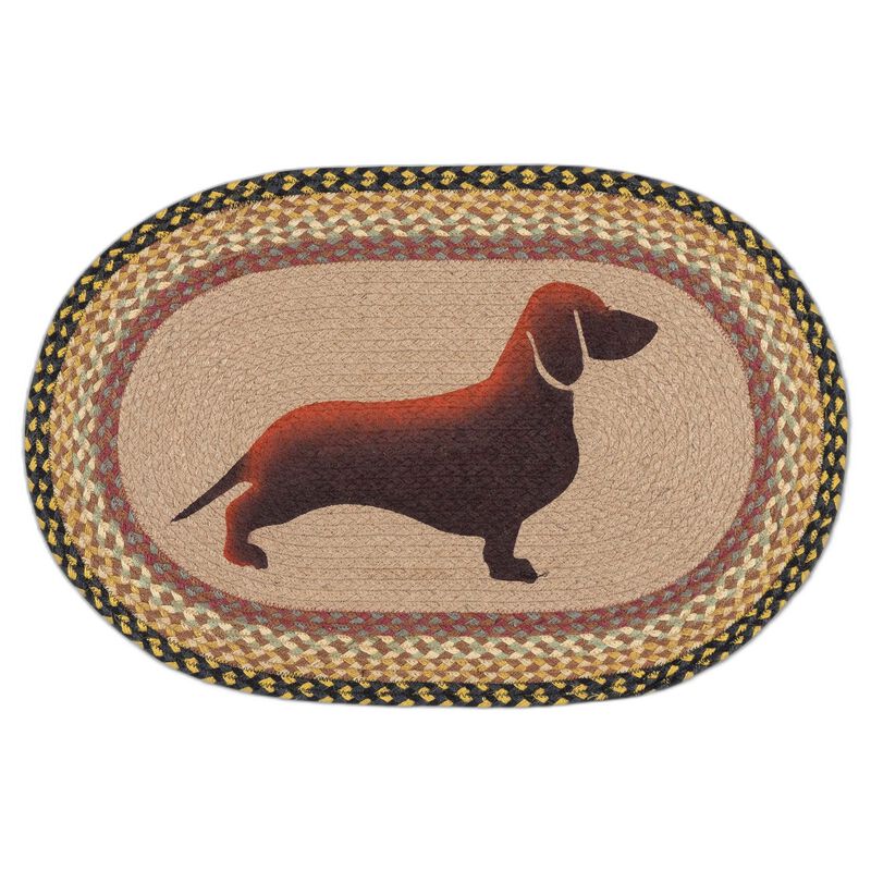 Earth Rugs Op-57 Dachshund Oval Patch 20 X 30 image number 0