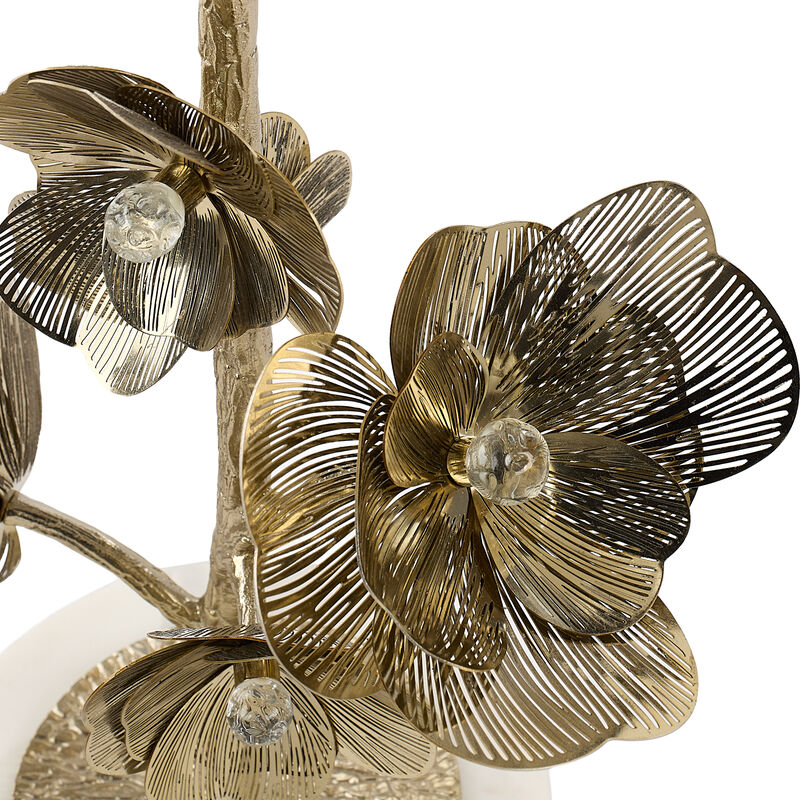 Golden Camellia Accent Table image number 1