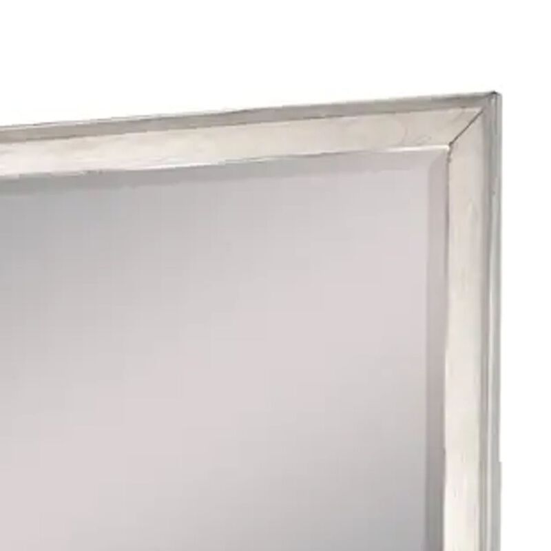 Amy Vanity Dresser Mirror, 36 x 42 Rustic Gray Mahogany Wood Frame image number 2