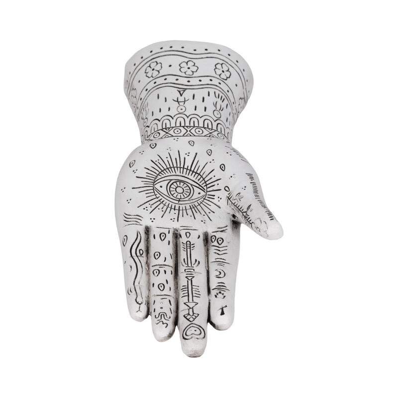 Resin, 10" Tattoo Hand, White image number 5