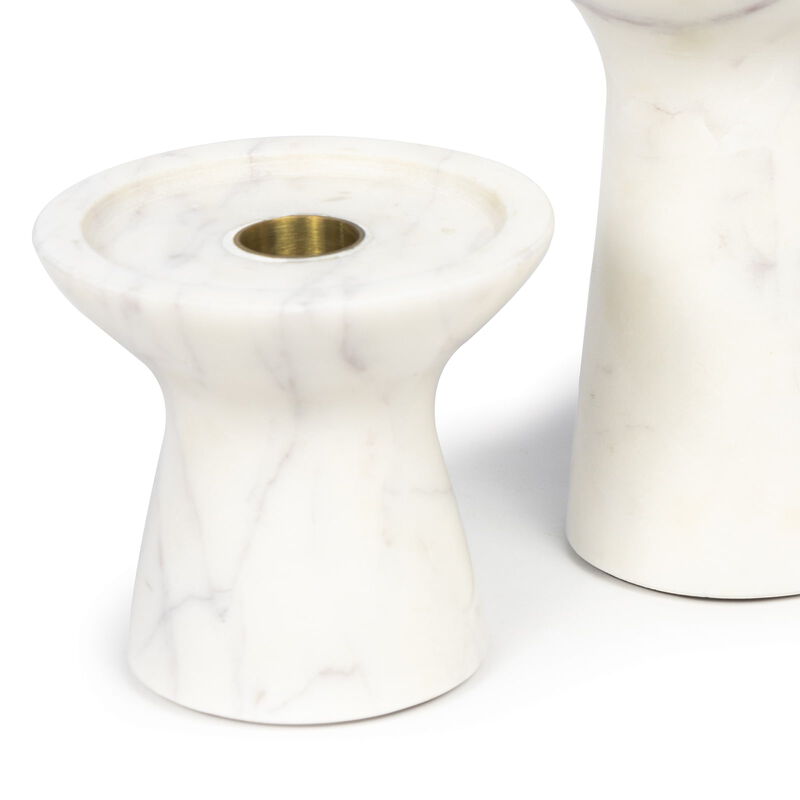 Klein Marble Candle Holder Set
