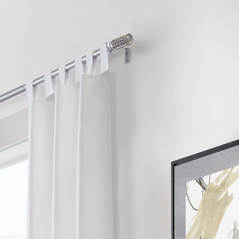 Commonwealth Prescott Tab Top Dressing Window Curtain Panel Pair - 40x63", White image number 2