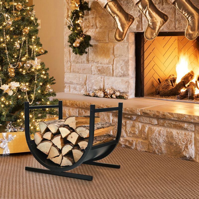 17 Inch U-Shaped Firewood Rack Steel image number 4