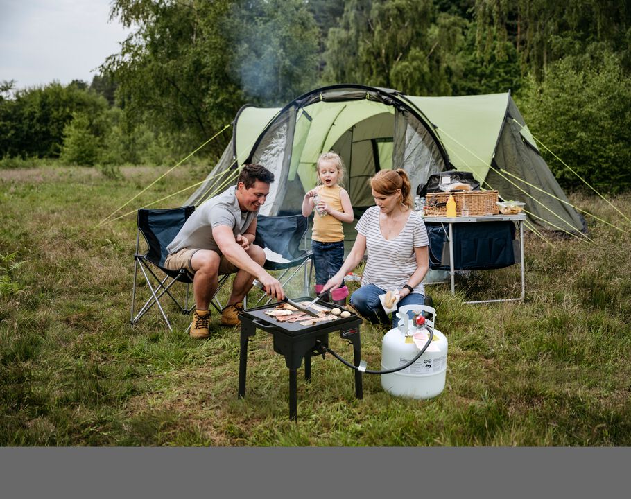 OuterMust Outdoor Propane Burner Camping Stove Gas Burner with Adjustable Legs