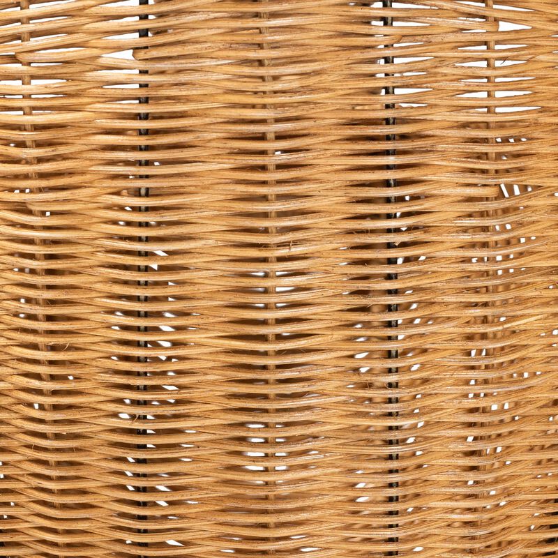 bali & pari Florabel Natural Rattan Peacock Basket - Handwoven Wicker Storage Solution image number 4