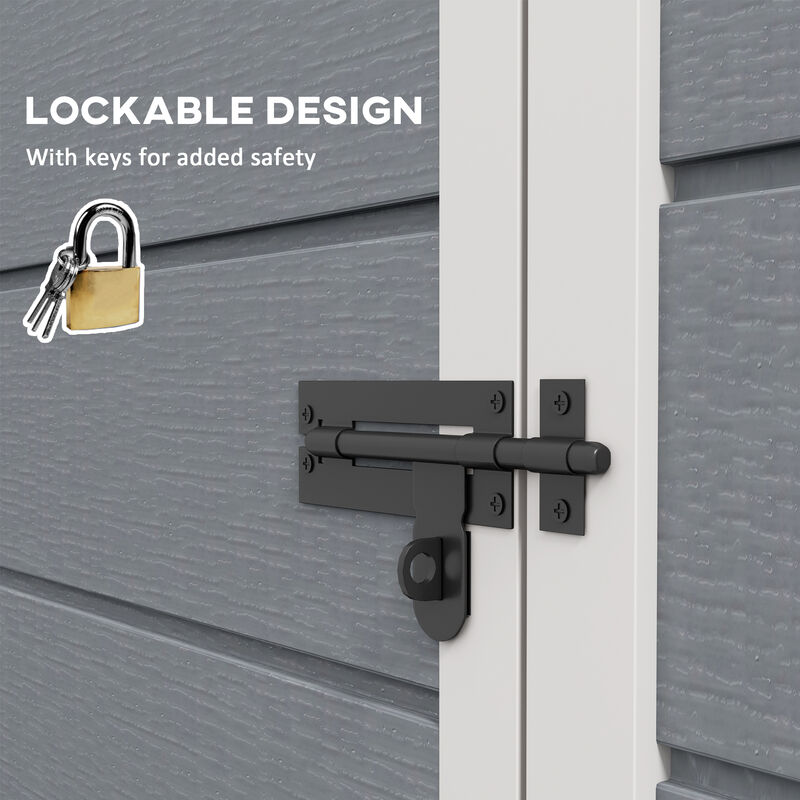 Hivvago Outdoor Resin Tool Shed with Lock & Window image number 6