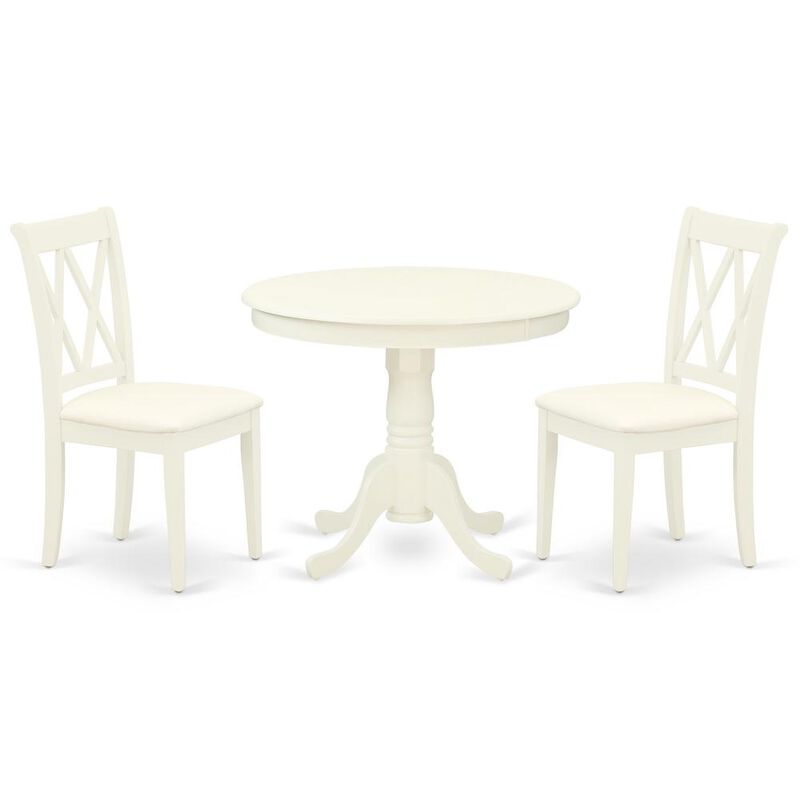 Dining Room Set Linen White, ANCL3-LWH-C