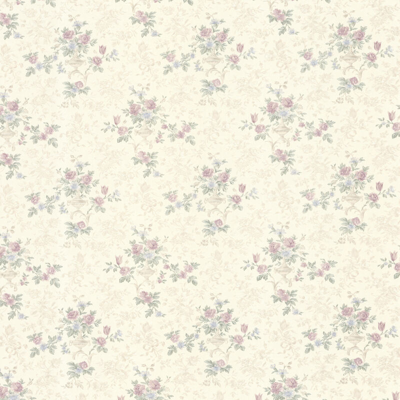 Kezea Lavender Petit Floral Urn Wallpaper image number 0