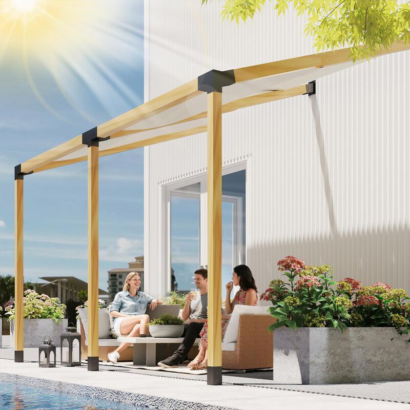 Hivvago Pergola Brackets Kit with Wall Mounts image number 1
