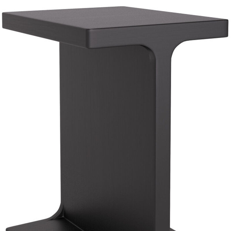 HomeRoots 20" Black Solid Wood Pedestal End Table image number 5
