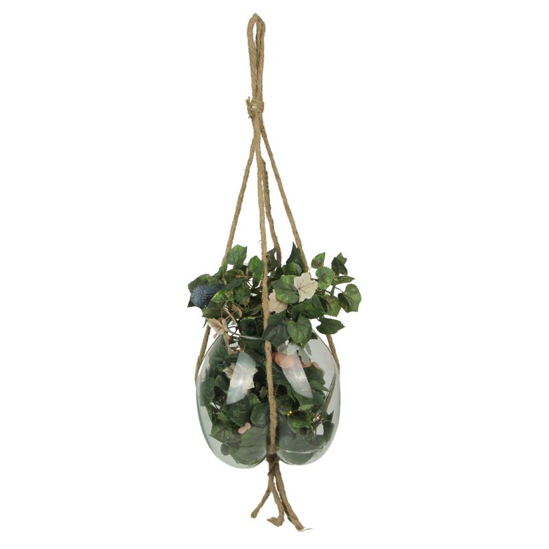 Hanging Molten Glass Terrarium Planter, 9x9 Inch, Handmade image number 4