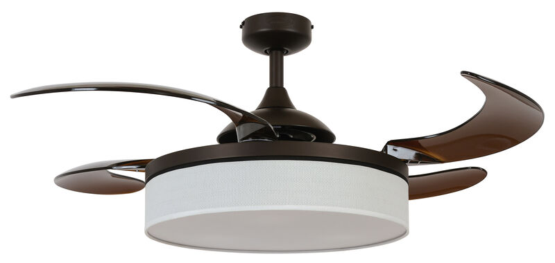 Fanaway Fraser 48" Retractable Blade Ceiling Fan with Light and Remote, Modern Fandelier Ceiling Fan, Patented Design Technology, Stronger Thicker Blades image number 0