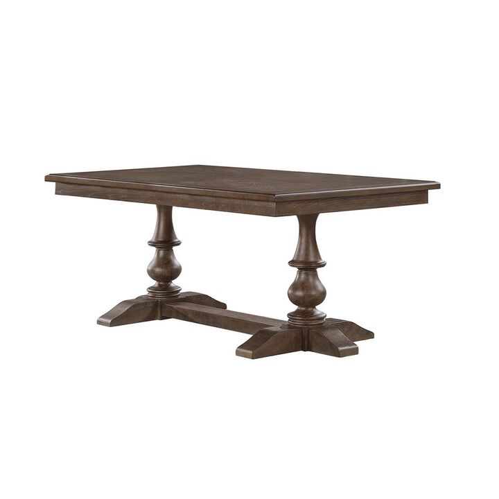 Best Quality Furniture Traditional style small dining table in rustic oak color