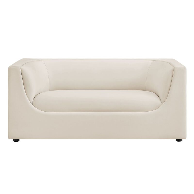Hilda 67" Curved Back Performance Velvet Loveseat image number 5