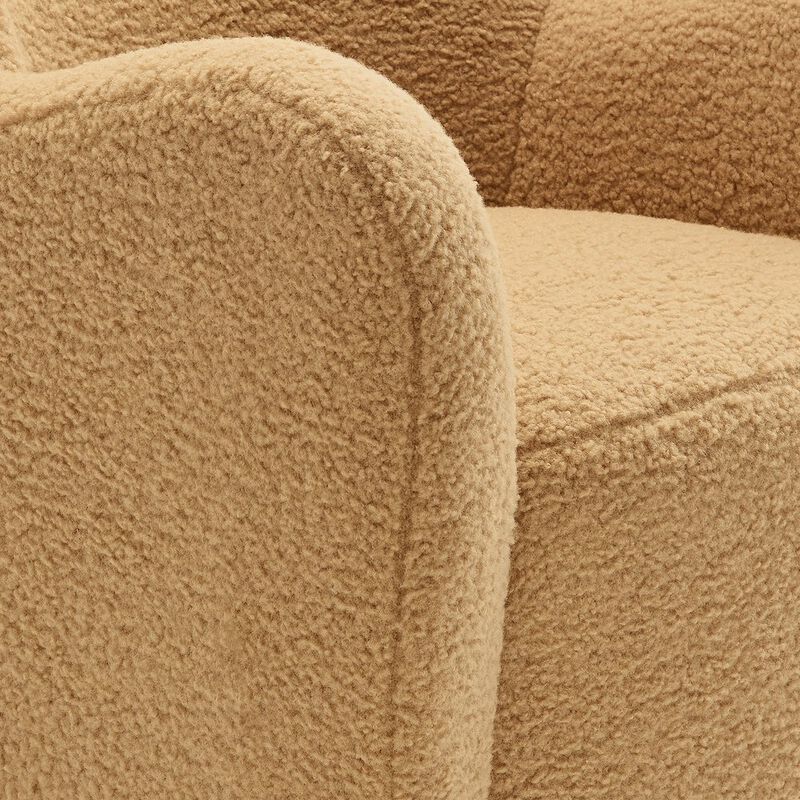 Montrose Wingback Sherpa Swivel Accent Chair image number 7