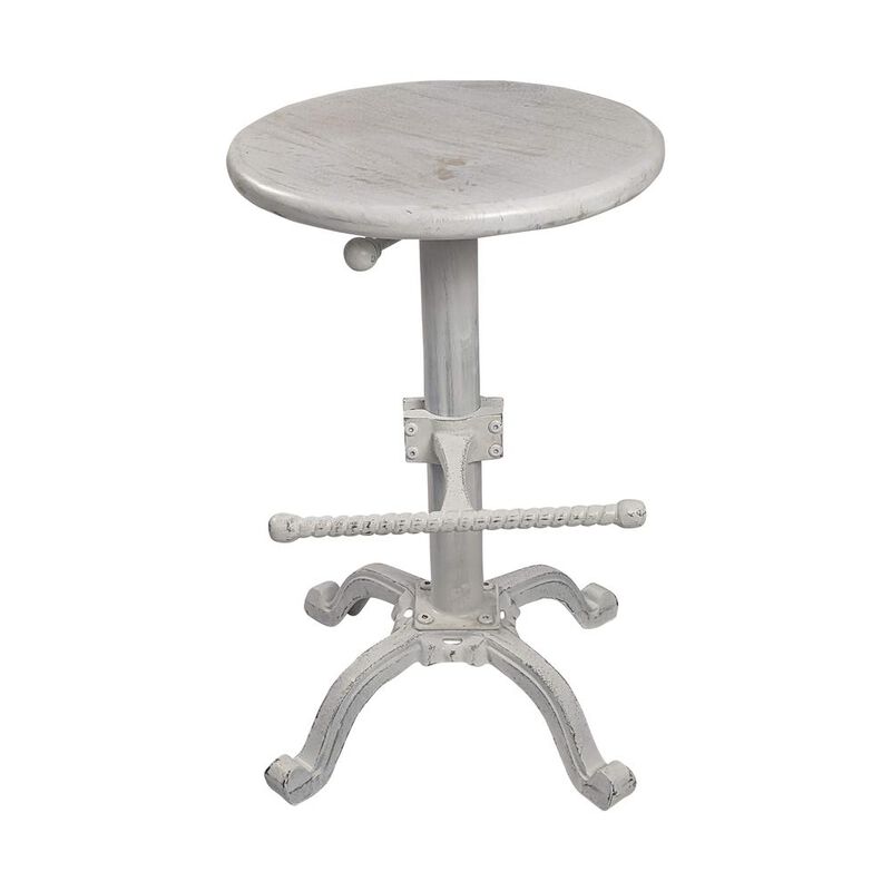 Carolina Living Justin Adjustable Barstool - Whitewash