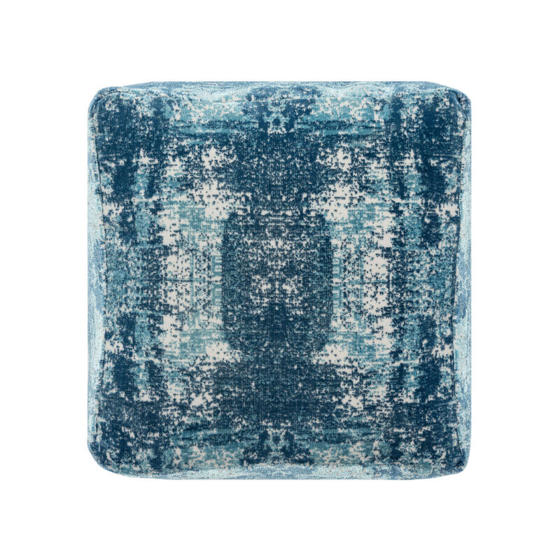 Abstract Pattern Pouf Ottoman – Stylish Footrest and Floor Pillow