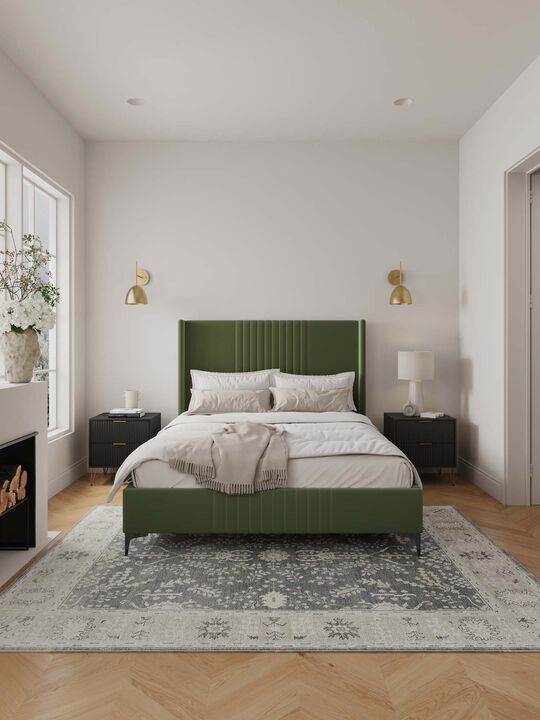 Promenade Green Queen Bed