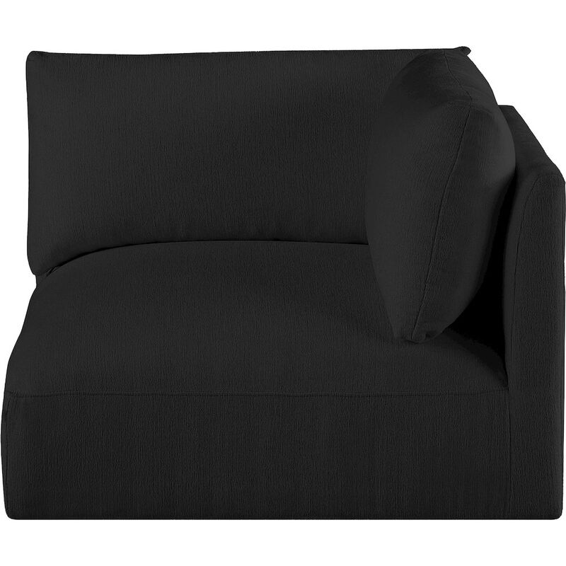 Meridian Furniture Ease Black Polyester Fabric Corner