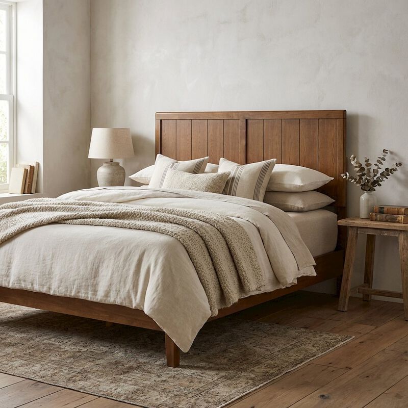 Wood King Headboard with Classic Design and Durable Construction image number 2