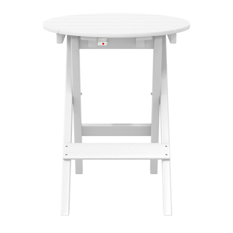 WestinTrends HDPE Outdoor 24.5 Inch Round Portable Folding Patio Dining Table
