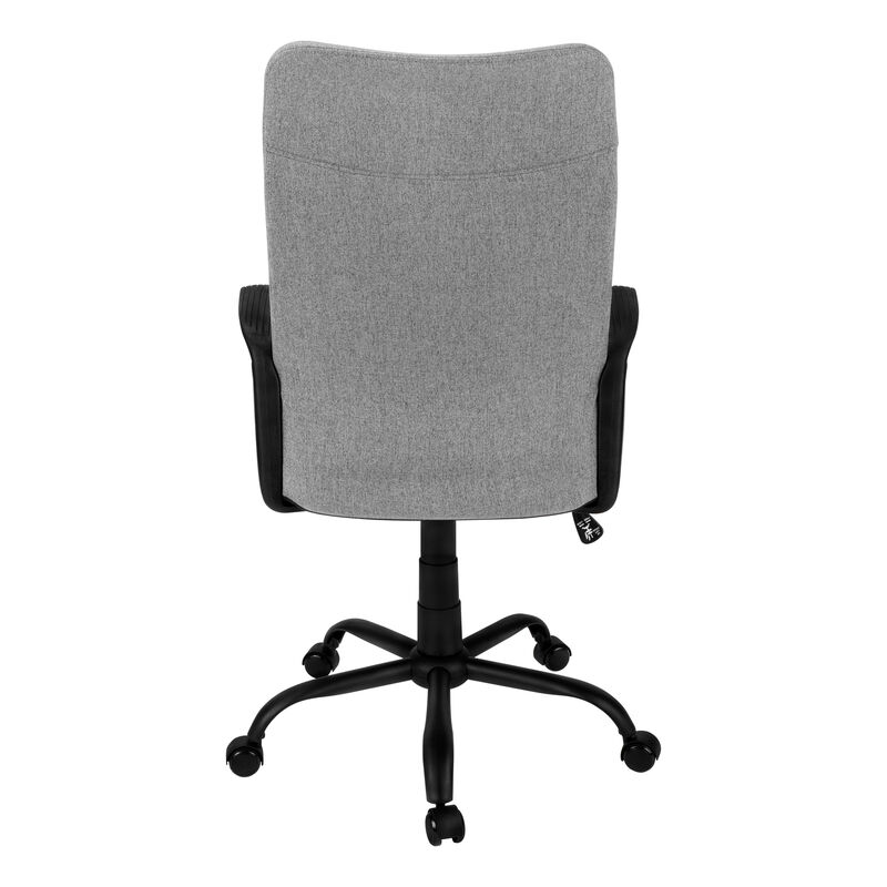 Monarch Specialties I 7325 Office Chair, Adjustable Height, Swivel, Ergonomic, Armrests, Computer Desk, Work, Metal, Mesh, Grey, Black, Contemporary, Modern