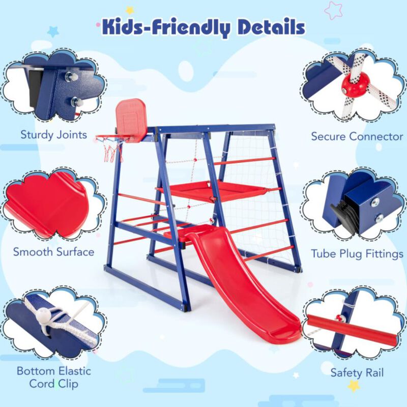 Hivvago 7-In-1 Metal Toddler Climbing Toys for 3-7 Years Old