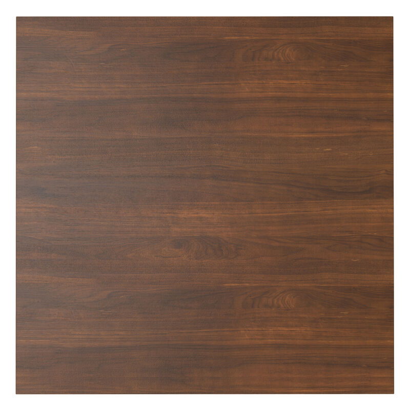 Lowry 54 inch x 54 inch Square Modern Industrial Square Dining Table in Walnut Veneer image number 6